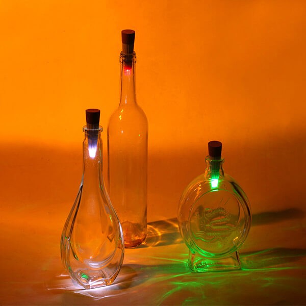 Bouchon LED lumineux pour bouteille, rechargeable en USB