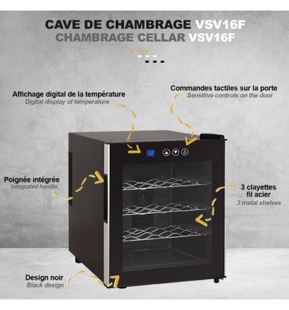 Cave de chambrage 16 bouteilles (46L)