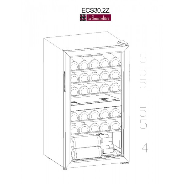 La Sommelière Armoire à vin - Mono T° - SLS106 - 106 bouteilles