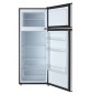 Réfrigérateur 207L net, double porte. Classe A++ compartiment congélateur, 3 clayettes verre, portes coloris inox
