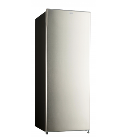 Réfrigérateur armoire 225L, Classe A++, corps noir porte inox, 3 clayettes verre