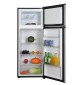 Réfrigérateur 207L net, double porte. Classe A++ compartiment congélateur, 3 clayettes verre, portes coloris inox