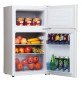 Réfrigérateur 71L net, double porte. Classe A+ compartiment congélateur, 1 clayette verre