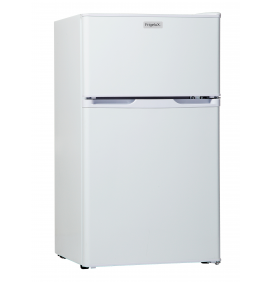 Réfrigérateur 71L net, double porte. Classe A+ compartiment congélateur, 2 clayettes verre