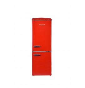 Réfrigérateur armoire, 214L, classe A++, gamme rétro, 3 clayettes verre. Coloris rouge