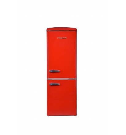 Réfrigérateur armoire, 214L, classe A++, gamme rétro, 3 clayettes verre. Coloris rouge