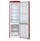 Combiné 244L, gamme rétro, classe A++, coloris rouge, 4 clayettes verre