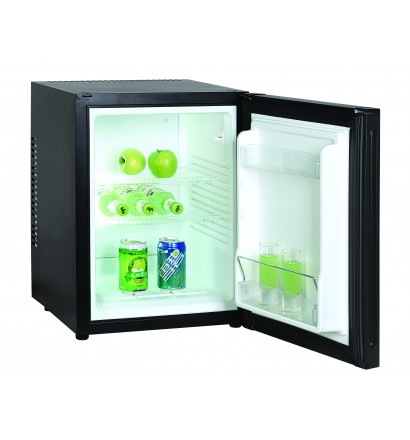 Minibar porte pleine 40 litres, refroidissement par technologie hybride, éclairage intérieur par LED, 2 clayettes, classe A+