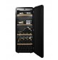 CAVE A VIN AVEC 4 ETAGERES EN BOIS, PORTE PLEINE, 147 BOUTEILLES