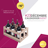 Calendrier Avent Vinokado 23/12 casier bouteilles bois